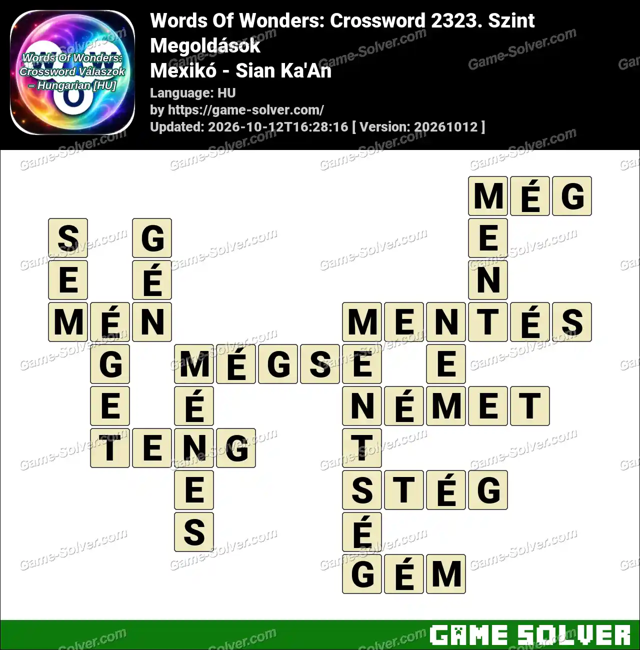 Words Of Wonders: Crossword 2323. Szint Megoldások – Mexikó – Sian Ka’An